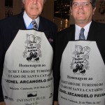 Michel Tuma Ness, presidente da Fenactur Nacional, e Mario Lobo Filho, da Sindetur-SC
