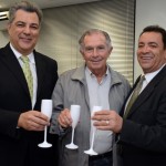 Roberto Nedelciu, da Raidho, Afrânio Lages, da Aerop Operadora, e Roberto Silva, da Sanchat
