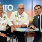 Rosa Masgrau e Roy Taylor, do M&E, com Jair Pasquini, da BNT Mercosul