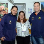 Tiago Guedes, Daniela Epomuceno, e Alexandre Nunes, do Santos CVB Tiago Guedes, Daniela Epomuceno, e Alexandre Nunes, do Santos CVB