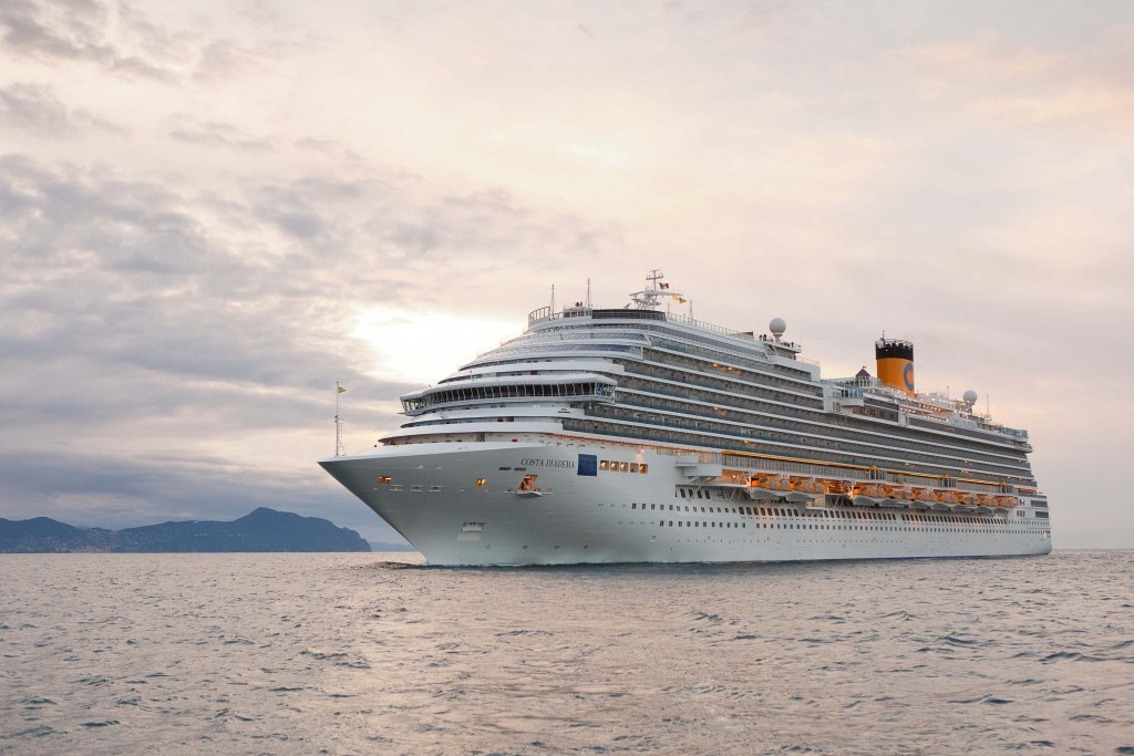 O navio Costa Diadema irá realizar o passeio durante o trajeto pelo Mediterrâneo, na próxima temporada (Foto: Divulgação)