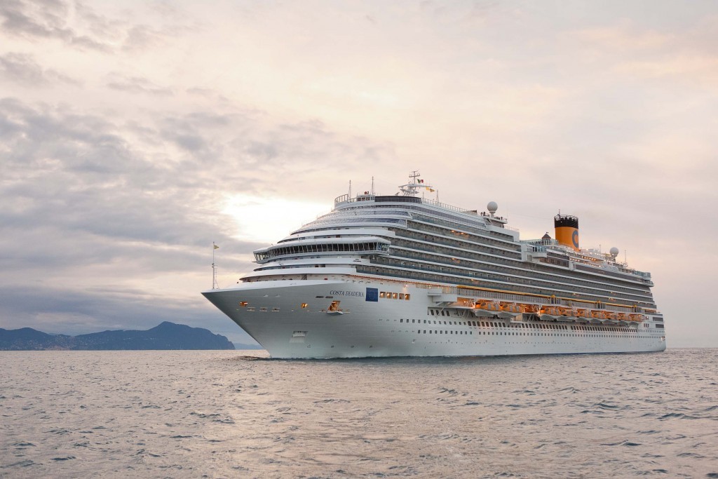 Costa apresenta relatório de sustentabilidade de 2016 O navio Costa Diadema irá realizar o passeio durante o trajeto pelo Mediterrâneo, na próxima temporada (Foto: Divulgação)