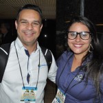 Airan Cal, do Grupo Trend, e Paula Viana, do Fiesta Bahia Hotel