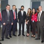Além de executivos e diretores da Airbus, o evento contou com a presença do consul da França no Brasil, Brieuc Pont (segundo da esquerda para a direita)