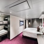 Cabine externa configurada com um beliche Cabine externa configurada com um beliche