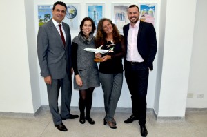 Carlos Antunes e Valéria Fernandes, da Alitalia, com Mari Masgrau e João Taylor, do M&E