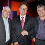 Dilson Jatahy, presidente da Abih Nacional, Vinicius Lummertz, presidente da Embratur, e Marcos Pedreira, do Portal Hotéis