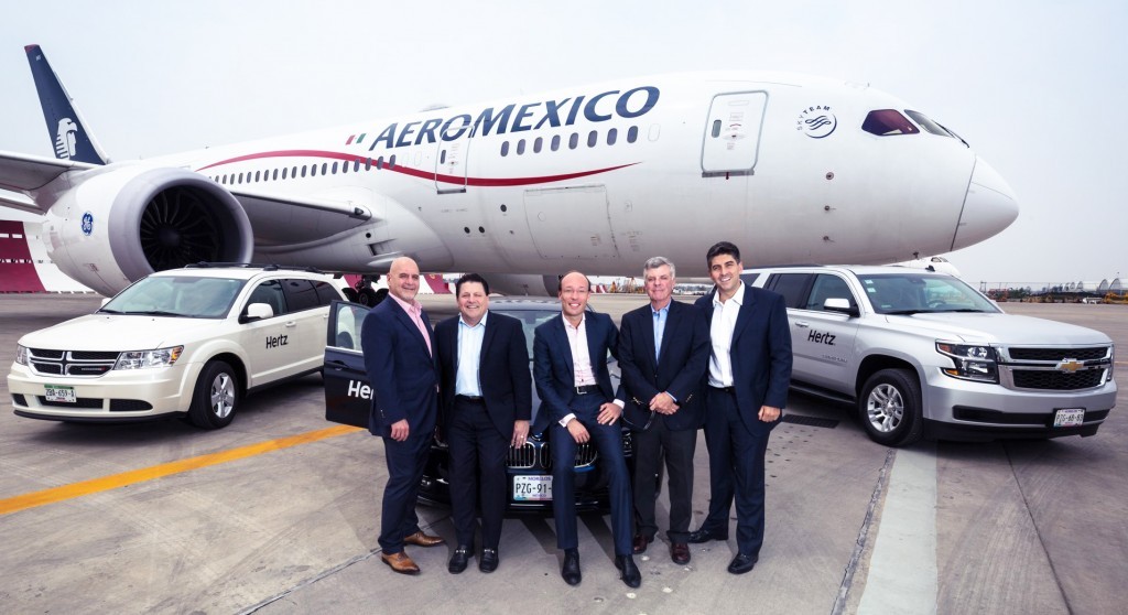 Executivos da Hertz e Aeroméxico
