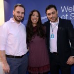 Francine Gomes, da Aeromexico, com Klaus Heider e Mauro Bressan, da CWT