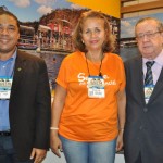 Gisleide Silva,  da Emsetur, com Claudio Junior, do Festival JPA, e Roberto Pereira, da CTI NE