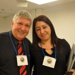 Karine Barile, do Cesar Business e Aquiles Pires, do HTS Hotels Karine Barile, do Cesar Business e Aquiles Pires, do HTS Hotels