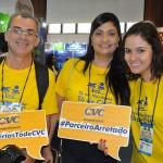 Kelson Rodrigues, Danielle Campos e Priscila Stefanelli, da CVC Kelson Rodrigues, Danielle Campos e Priscila Stefanelli, da CVC