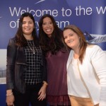 Priscila Neiva e Fernanda Testa, da CWT, com Francine Gomes, da Aeromexico