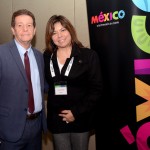 Welligton Costa, da GBTA, e Diana Pomar, do Turismo do México