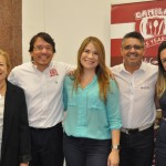 Maurício Galvão, do Camila's Restaurant, com Celene Fernandes, da Nice, Jennifer Iorio, da Confidence, Santiago Bichon, da Nice, e Andréa Rangel, da Multimoney