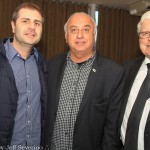 Osmar Vailate, presidente da ABIH-SC, entre os ex-presidentes Samuel Kosh e João Eduardo Amaral Moritz
