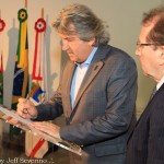 Secretário de Estado de Turismo Leonel Pavan e Valdir Valendowsky