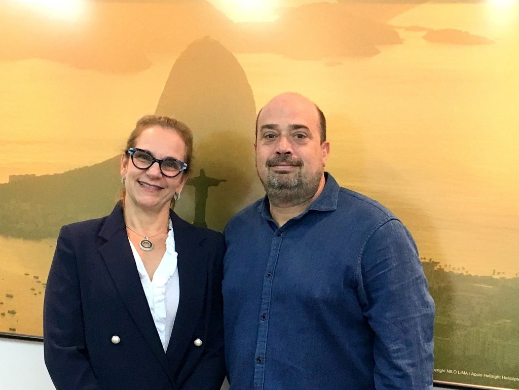 Sonia Chami, presidente do Rio CVB, e Michael Nagy, diretor Comercial do...