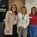 Tainã Delgado, gerente de Contas, Viviane Dias, gerente de Vendas e Viviane Magalhães, diretor a de Operações