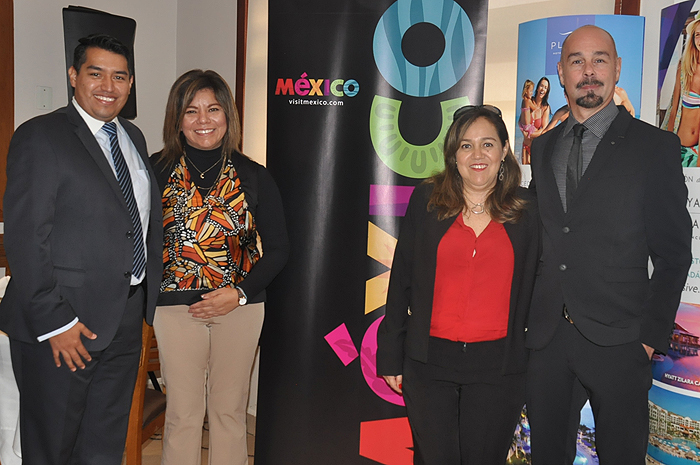 Playa Hotel & Resorts cresce 56% no mercado brasileiro em 2017 Giovanni Lara, Diana Pomar, Allinne Juarez e Wally Dagri