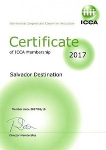 Salvador Destination anuncia sua filiação como associado da ICCA Certificado como membro associado da ICCA