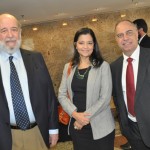 Flavio Brancato, do Concais, Lorena Dantas, da Socicam, e Orlando Palhares, da CVC Flavio Brancato, do Concais, Lorena Dantas, da Socicam, e Orlando Palhares, da CVC
