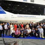 Funcionários reunidos para a foto dos 70 anos da Copa Funcionários reunidos para a foto dos 70 anos da Copa