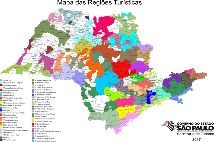 Estado De S O Paulo Tem Cidades No Mapa Tur Stico Do Mtur