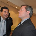 Marcio Tenório, prefeito de Ilhabela, conversando com o ministro Marx Beltrão Marcio Tenório, prefeito de Ilhabela, conversando com o ministro Marx Beltrão