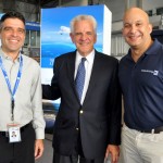 Rafael Samudio, Stanley Motta e Marco Antonio Ocando, da Copa Airlines