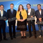 Ricardo Faria, secretario de Turismo de MG, Anderson Cabido, do Sebrae, Magda Nassar, Ernani de Castro, do BH CVB, e Aluizer Malab, da Belotur