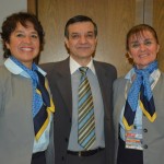 Virginia Ramirez, Rubens Nobile e Graciela Soria, da Aerolíneas Argentina
