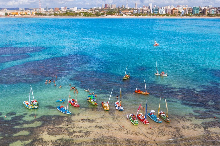 Maceió registra fluxo 377% maior com eventos em 2017 Praia de Pajuçara foi escolhida para sediar três eventos esportivos neste ano em Maceió (Foto: Divulgação)