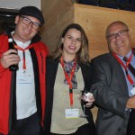 Andy Nef, da Swiss Travel System, Paola Kreutzer, da FRT, e Jose Cunha, da Tumlare Andy Nef, da Swiss Travel System, Paola Kreutzer, da FRT, e Jose Cunha, da Tumlare