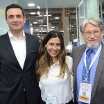 Carlos Antunes e Alessandra Tortora, da Alitalia, e Miguel Andrade, da Transmundi