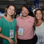 Carol Dias, do Turismo de Israel, Mauricio Galvão, da Camilas Restaurant, e Renata Vuono
