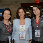 Claudia Shishido, da Avianca, Soely Oliveira, da BCD Travel, e Cristiane Ferraz, da Avianca