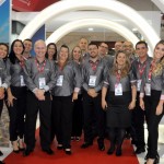 Equipe da Avianca Brasil sempre dominou as feiras com belos estandes, como este na WTM-LA 2018