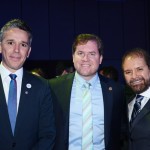 Felipe Carreras, secretário de Turismo de PE, Marx Beltrão, ministro do Turismo, e Guilherme Paulus, da GJP
