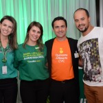 Mariana Alves e Christiane Souza, da Localiza, Rogério Mendes, da CVC, e Daniel Santiago, da WD Viagens