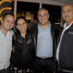 Silvia Russo, da Trend, entre Daniel Santos, Guilherme Miguel e Waldir Miguel, do Nacional Inn