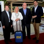 Valdir Walendowsky, presidente da Santur, Rosa Masgrau e Roy Taylor, do M&E, e Carlos Antunes, da Alitalia