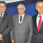 Vinicius Lummertz, presidente da Embratur, Dilson Jatahy, presidente da ABIH Nacional, e Claudio Del Bianco, da Del Bianco