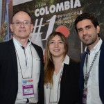 Carlos González, Juliana Pinzon e Juan Felipe Moreno, da Procolombia