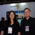 Célia Regina Andrade e Leandro Vandré, da Secretaria Municipal de Turismo de Foz do Iguaçu