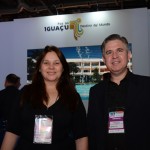 Célia Regina Andrade e Leandro Vandré, da Secretaria Municipal de Turismo de Foz do Iguaçu Célia Regina Andrade e Leandro Vandré, da Secretaria Municipal de Turismo de Foz do Iguaçu