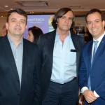 Fabio Tavares, da Big Travel, Jean Pérol, da Attout France, e Adrian Ursilli, da MSC Cruzeiros