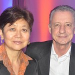 Mari Anzai, da Century Travel, e Altino Voltolini, do Recanto Cataratas