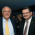 Patrick Alexandre, diretor Geral da Air France-KLM, e o cônsul geral da França em São Paulo, Brieuc Pont