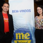 Rogerio Mendes, da CVC, e Juliana Assumpção, da Aviesp
